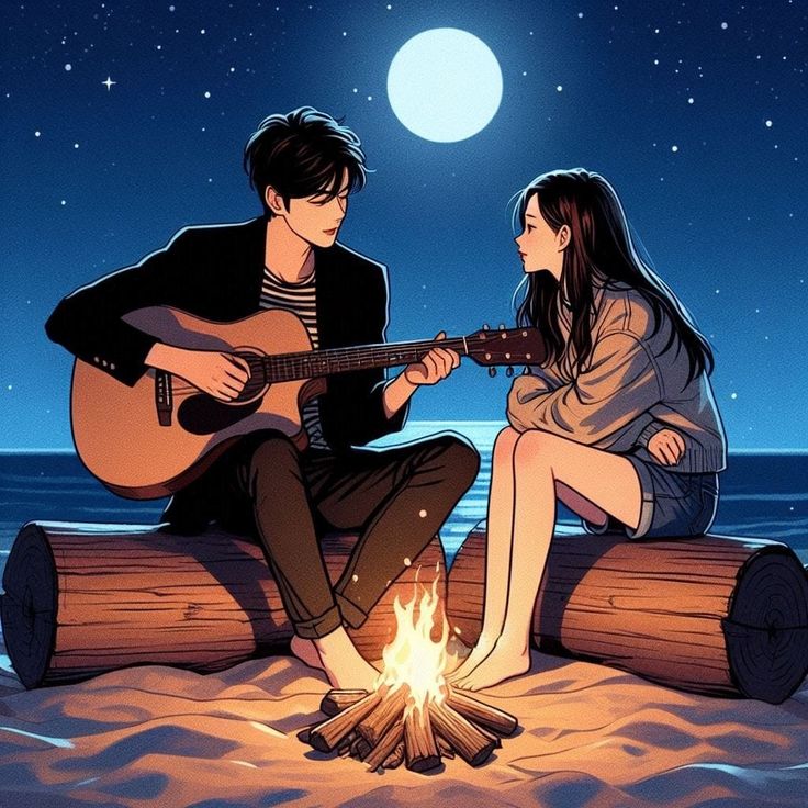 a man and woman sitting next to each other and express love