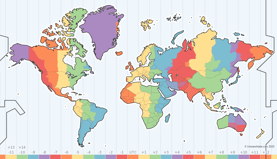 time zone world clock map